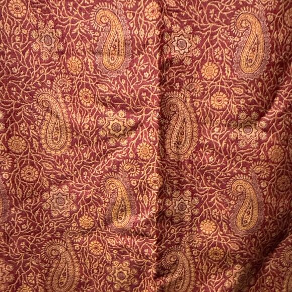 Pink Dot Collection 100% Wool Scarf Wrap Pashmina Magenta Tan Paisley 85” x 21” - Picture 4 of 6